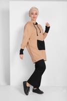 Tesettür giyim BEJ ÇİFT RENKLİ EŞOFMAN TAKIMI 7006