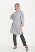 Hijab clothing GREY ALVINA COTTON JOGGERS 70066 