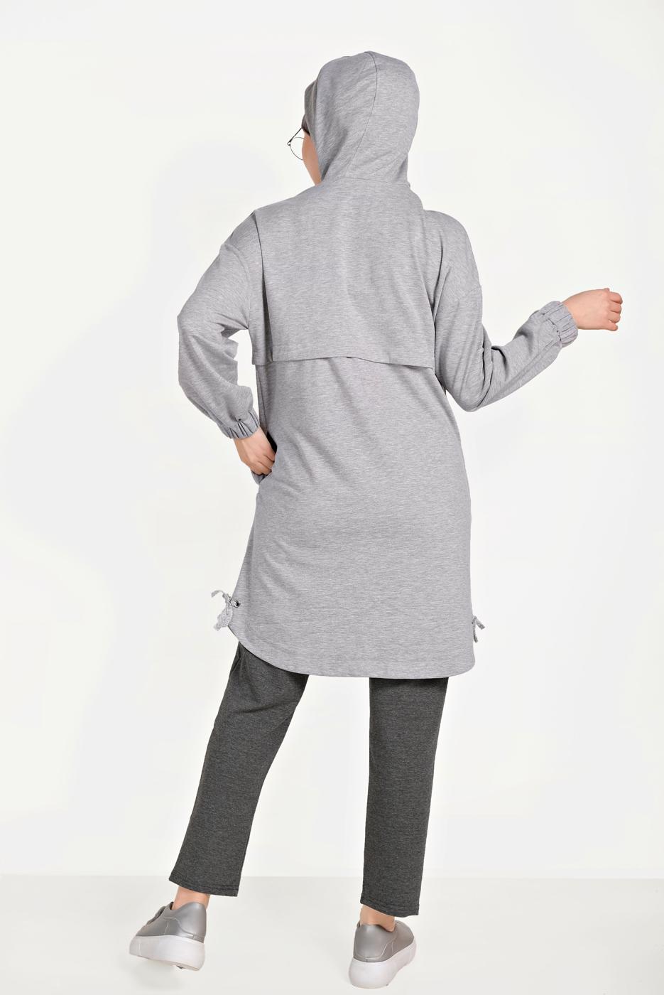 Hijab clothing GREY ALVINA COTTON JOGGERS 70066 