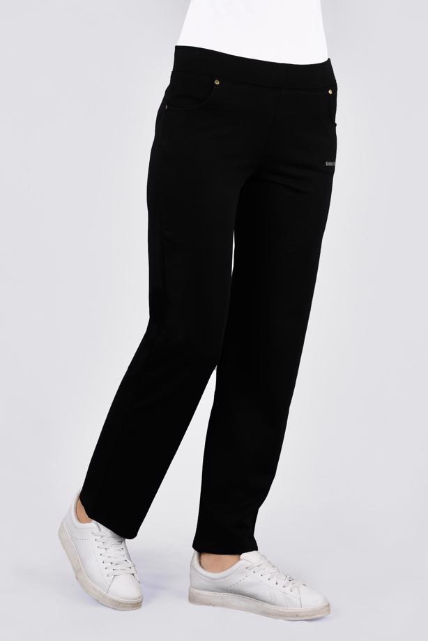 Tesettür giyim SİYAH ALVİNA BELİ LASTİKLİ EŞOFMAN ALTI 70068 - TRENDTESETTÜR