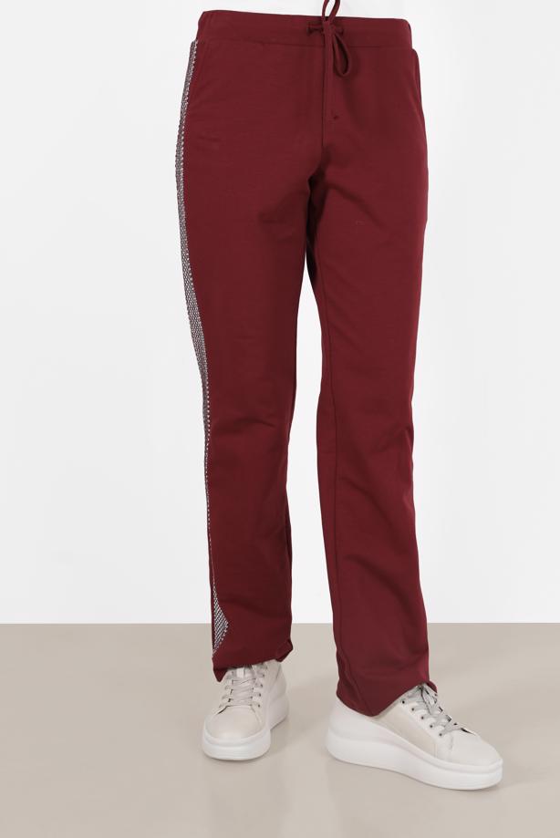 Vêtements hijab ROUGE BORDEAUX PANTALON DE JOGGING EN COTON 7602 - TRENDTESETTÜR