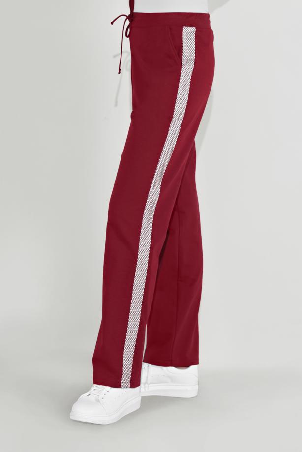 Vêtements hijab ROUGE BORDEAUX PANTALON DE JOGGING EN COTON 7602 - TRENDTESETTÜR