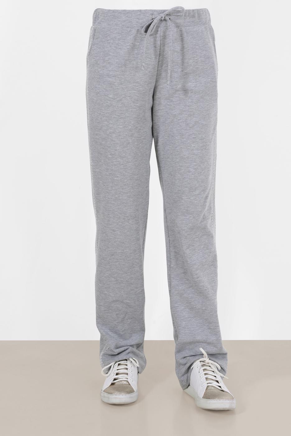 Tesettür giyim GRİ PAMUKLU YANLARI ŞERİTLİ EŞOFMAN ALTI 7602