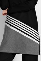 Tesettür giyim SİYAH ŞERİT DETAYLI İKİ RENK İKİLİ PANTOLONLU EŞOFMAN TAKIMI 8619