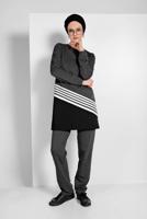 Tesettür giyim GRİ ŞERİT DETAYLI İKİ RENK İKİLİ PANTOLONLU EŞOFMAN TAKIMI 8619