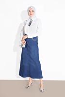 Vêtements hijab BLEU MARINE JUPE EN JEAN 0112
