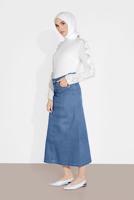 Vêtements hijab BLEU MARINE JUPE EN JEAN 0112