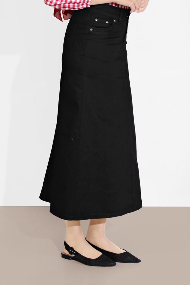 Vêtements hijab  EMBROIDERED DENIM SKIRT 0312  - TRENDTESETTÜR