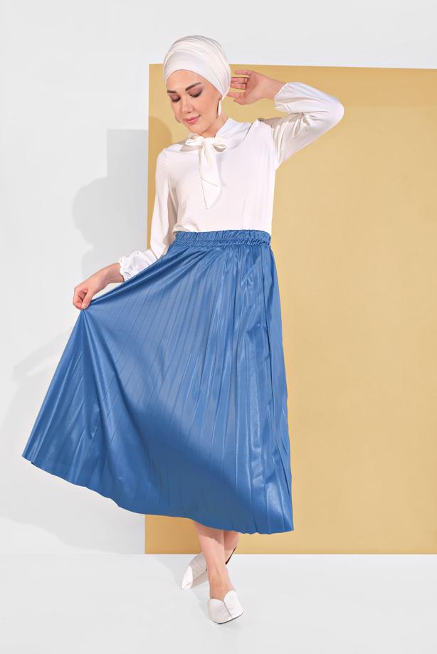 Vêtements hijab  ELASTIC-WAIST PLEATED SKIRT 5607  - TRENDTESETTÜR