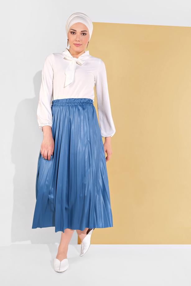 Vêtements hijab  ELASTIC-WAIST PLEATED SKIRT 5607  - TRENDTESETTÜR