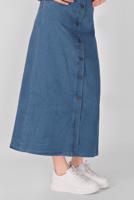 Tesettür giyim LACİVERT ALVİNA  DÜĞME DETAYLI DENİM 60089 