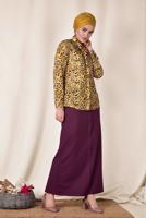 Vêtements hijab POURPRE JUPE BOUTONNÉE À CEINTURE 6319