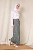 Hijab clothing BLACK ALVINA PRINTED SKIRT 6327 