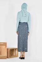 Hijab clothing NAVY BLUE ALVINA PRINTED SKIRT 6327 