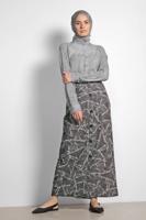 Vêtements hijab GRIS ALVINA JUPE À BOUTONNÉE 6332 