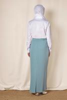 Hijab clothing BLUE ALVİNA BELTED PENCIL SKIRT 6337 