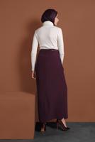 Tesettür giyim BORDO ALVİNA KEMERLİ KALEM ETEK 6337 