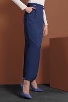 Tesettür giyim LACİVERT ALVİNA KEMERLİ KALEM ETEK 6337 