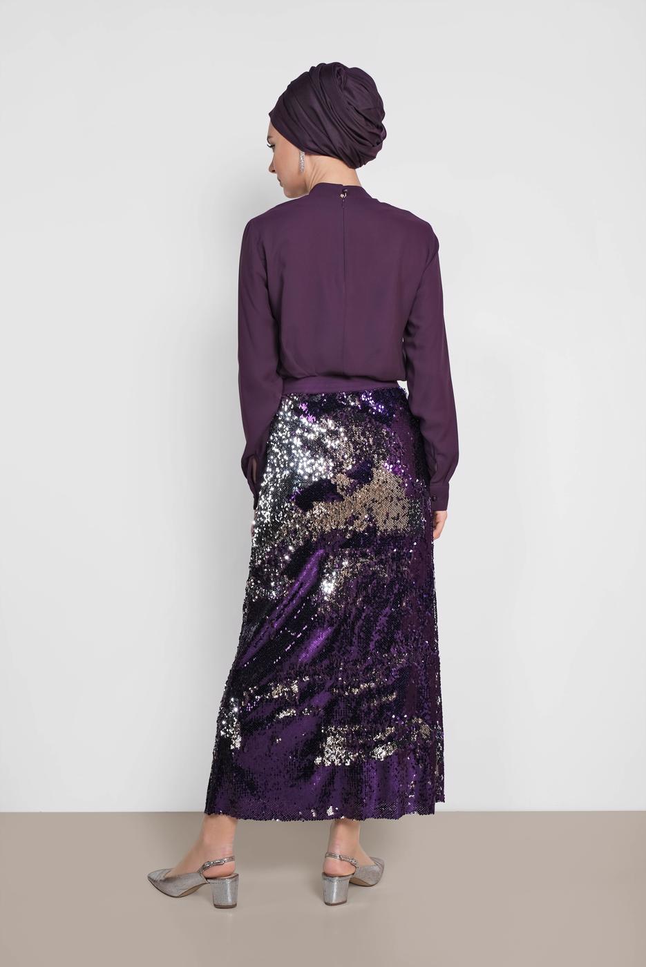 Vêtements hijab POURPRE ALVINA JUPE À SEQUINS 6347
