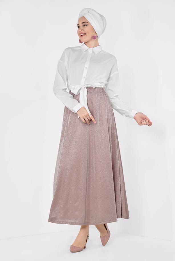 Vêtements hijab  T 6348 ALVİNA MULTİ 24462 ETEK - TRENDTESETTÜR