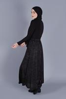 Vêtements hijab NOIR ALVINA JUPE EN BRILLANTE 6348 