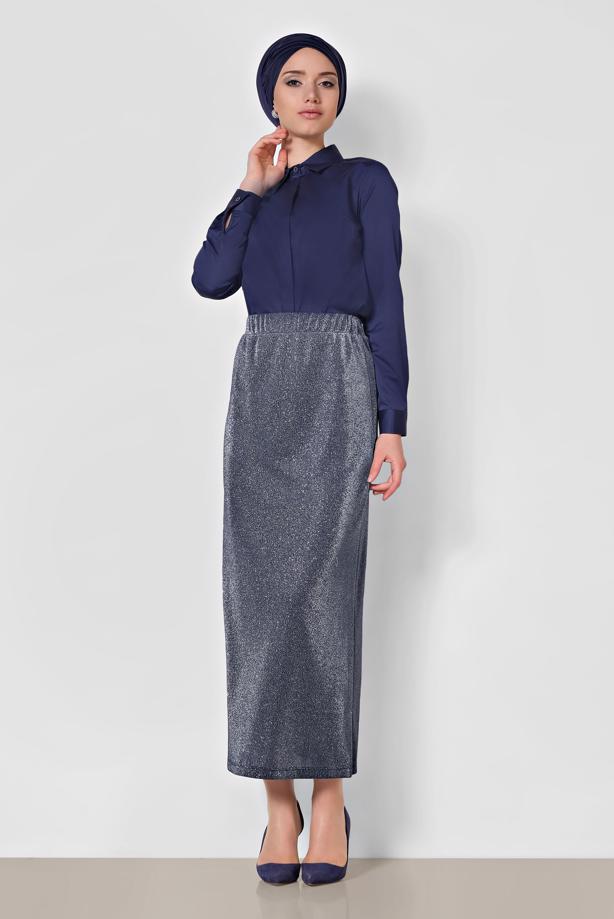 Vêtements hijab  ALVINA SPARKLY SKIRT ELASTIC-WAIST 6349  - TRENDTESETTÜR