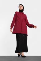 Tesettür giyim SİYAH ALVİNA ETEK UCU VOLANLI DÜĞMELİ ETEK 6368