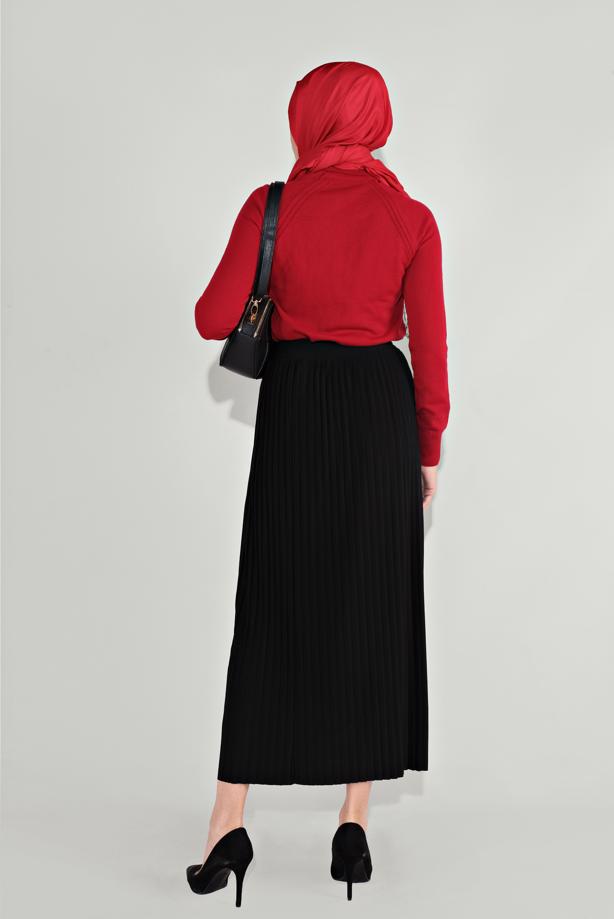 Hijab-Kleidung  PİLELİ ETEK 7017  - TRENDTESETTÜR