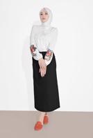 Vêtements hijab NOIR JUPE EN JEAN 7502 