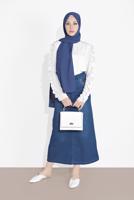 Vêtements hijab BLEU MARINE JUPE EN JEAN 7502 