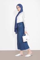 Vêtements hijab BLEU MARINE JUPE EN JEAN 7502 