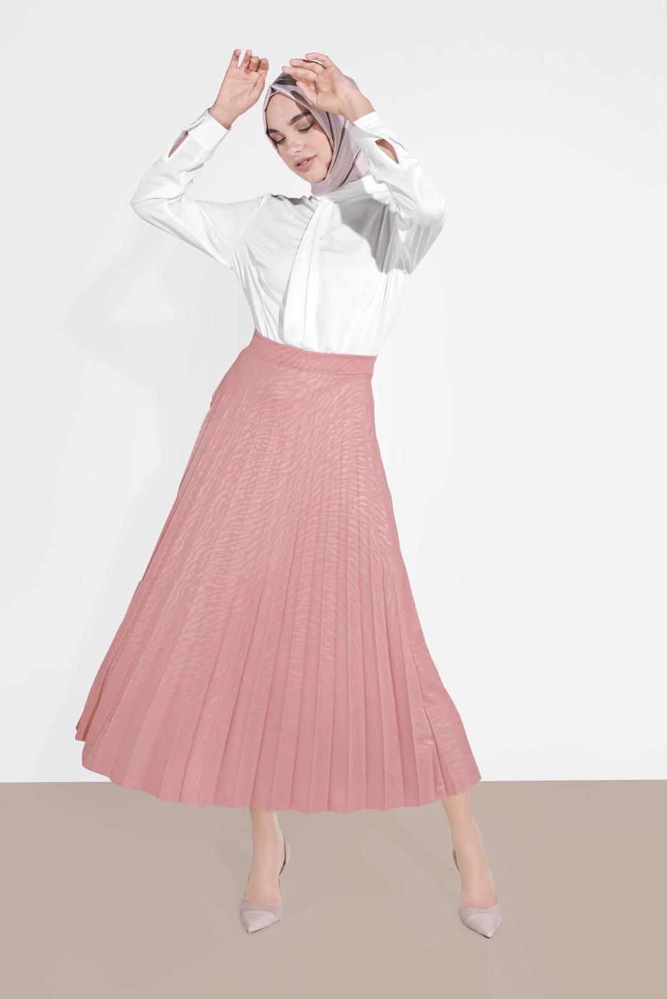 Vêtements hijab ROSE JUPE À PLISSÉE 8161 