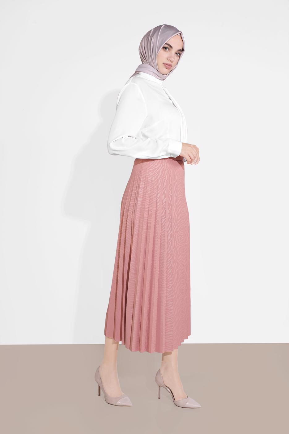 Vêtements hijab ROSE JUPE À PLISSÉE 8161 