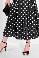 Tesettür giyim SİYAH PUANTİYE DESENLİ ETEK 9161