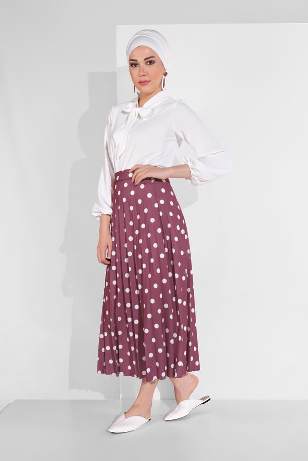 Hijab clothing  POLKADOT SKIRT 9161 - TRENDTESETTÜR