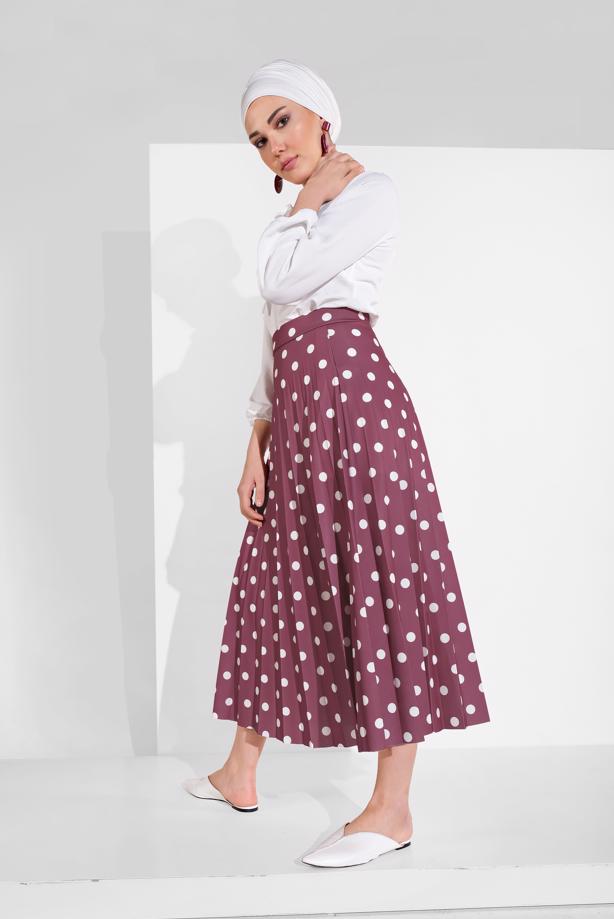 Hijab clothing  POLKADOT SKIRT 9161 - TRENDTESETTÜR