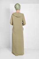 Vêtements hijab VERT PARDESSUS À SEQUINS 20206