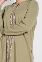 Vêtements hijab VERT PARDESSUS À SEQUINS 20206