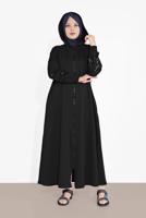 Vêtements hijab NOIR PARDESSUS À SEQUINS 78106