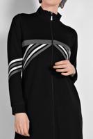 Tesettür giyim SİYAH BOYDAN FERMUARLI SPOR FERACE 3519