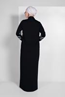 Tesettür giyim LACİVERT BOYDAN FERMUARLI SPOR FERACE 3519