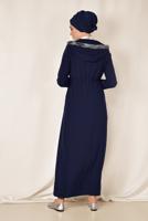 Vêtements hijab BLEU MARINE ALVINA PARDESSUS À CAPUCHE 8310 