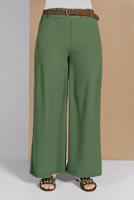 Tesettür giyim YEŞİL GENİŞ PAÇA PANTOLON 00200