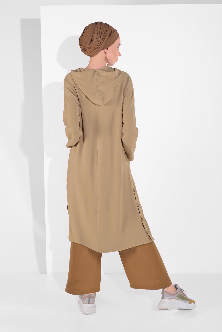 Tesettür giyim TABA GENİŞ PAÇA PANTOLON 00200