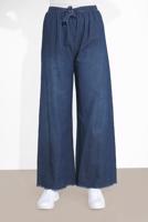 Vêtements hijab BLEU MARINE JEANS À PALAZZO 011 