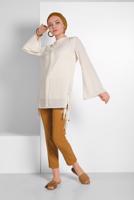 Tesettür giyim TABA YÜKSEK BEL KLASİK KESİM PANTOLON 69