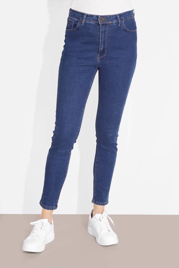 Hijab-Kleidung  DENİM YÜKSEK BEL DAR PANTOLON 079 - TRENDTESETTÜR