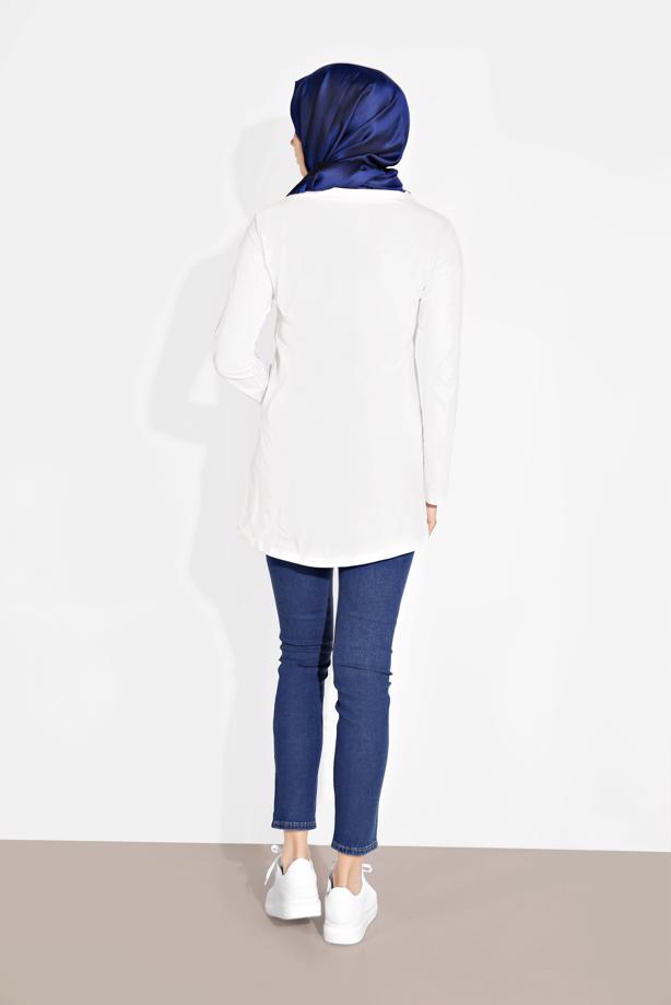 Hijab-Kleidung  DENİM YÜKSEK BEL DAR PANTOLON 079 - TRENDTESETTÜR