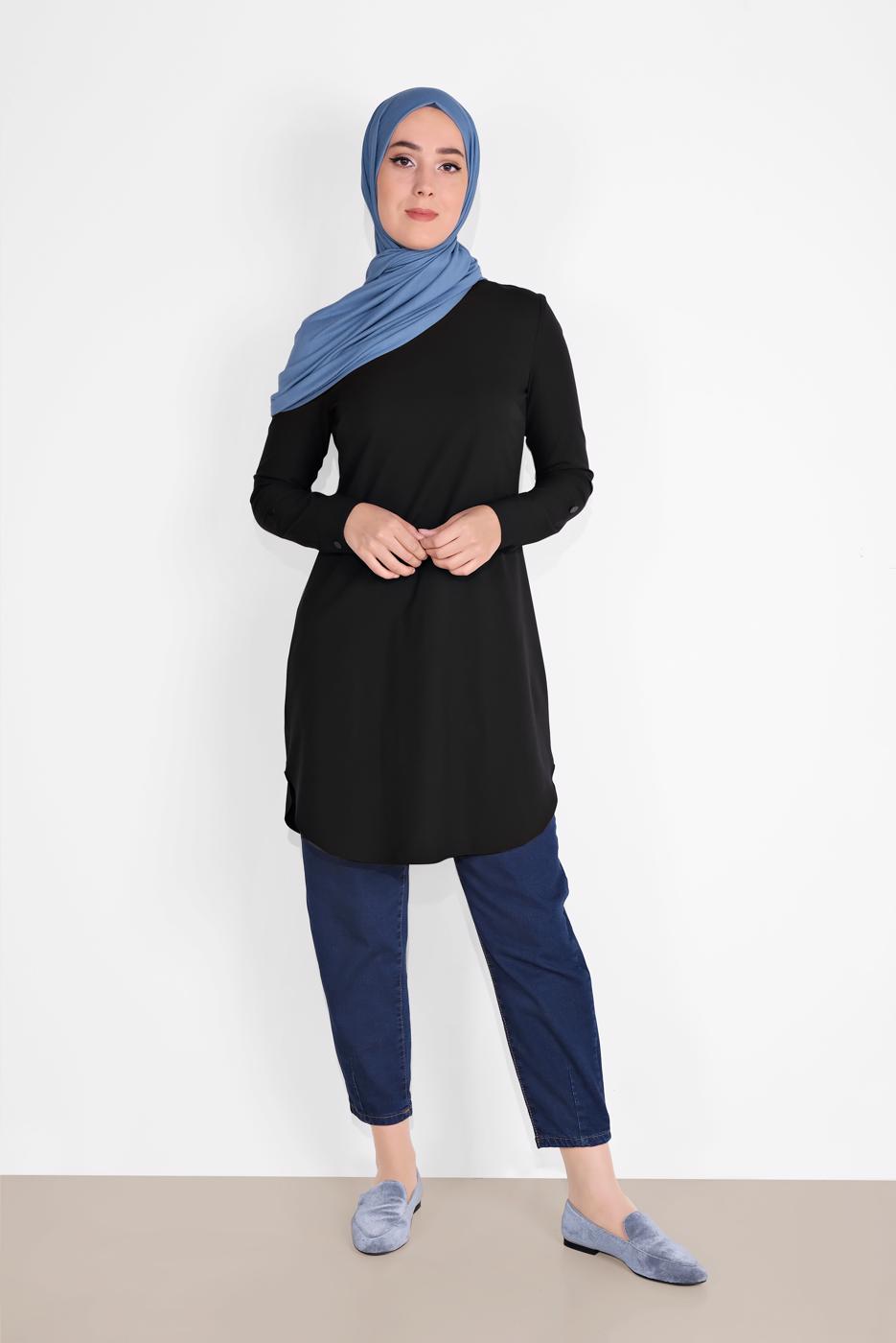 Vêtements hijab BLEU MARINE PANTALON EN JEAN 0105 