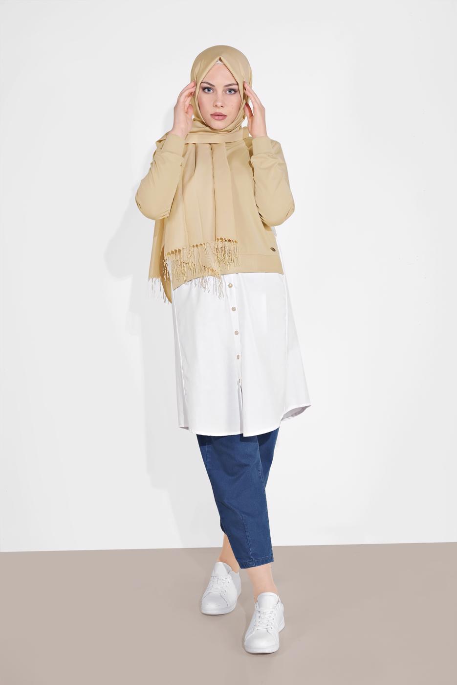 Vêtements hijab BLEU MARINE PANTALON EN JEAN 0105 